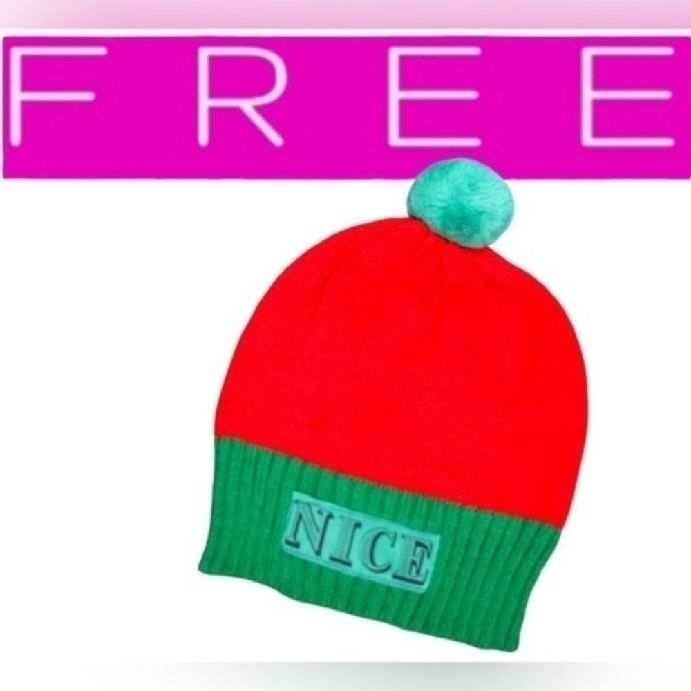 𝙁𝙍𝙀𝙀 🅽🅴🆆 NICE X-mas beanie Christmas unisex festive  holiday funny gift